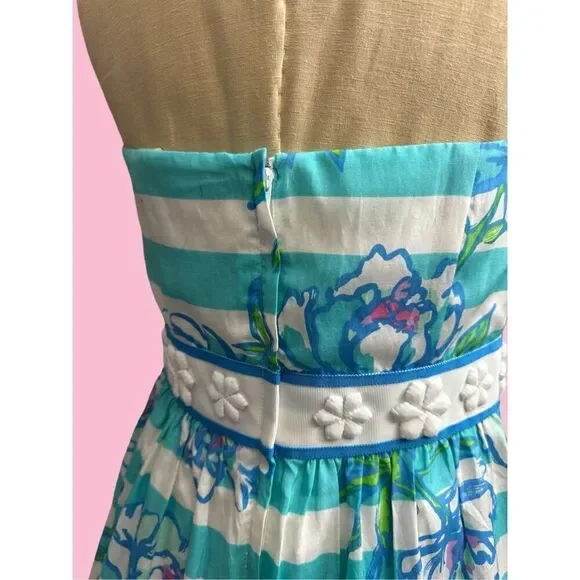 Lilly Pulitzer Langley Embellished Silk Dress / SZ: 4 / EUC - Picture 4 of 7